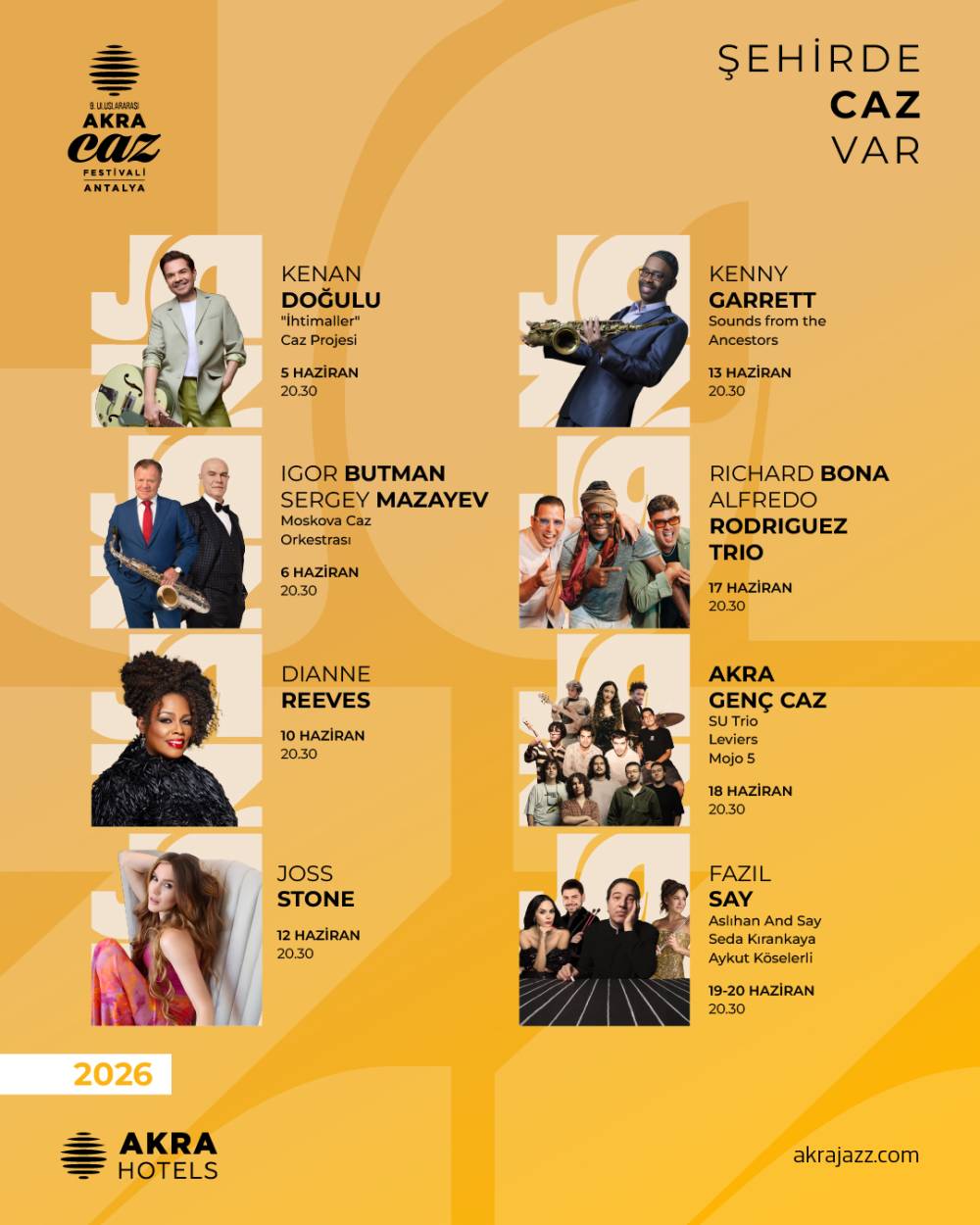 9. Antalya Akra Caz Festivali başlıyor