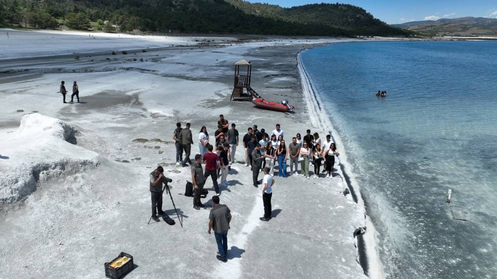 Salda G&ouml;l&uuml; Tabiat Parkı'nda uygulamalı eğitim 