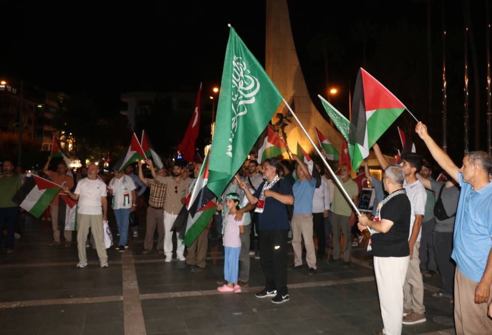 Alanya'da İsrail protestosu 